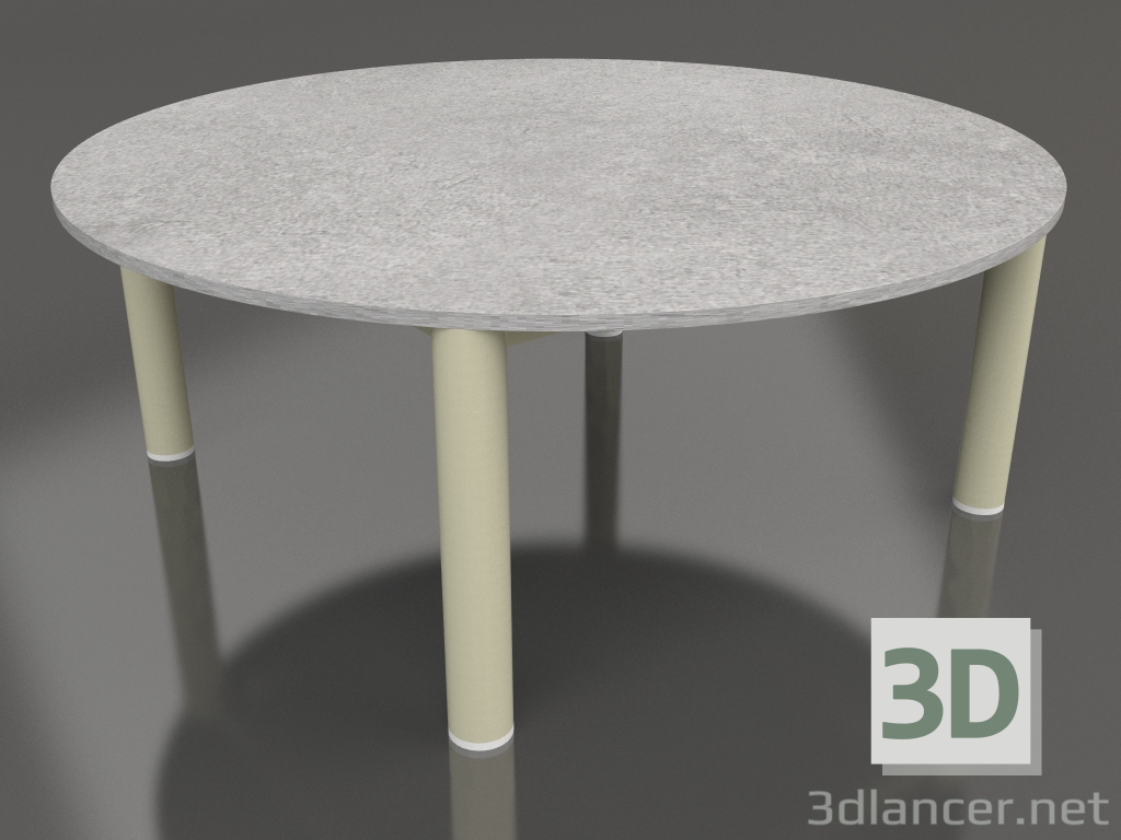 modello 3D Tavolino D 90 (Oro, DEKTON Kreta) - anteprima