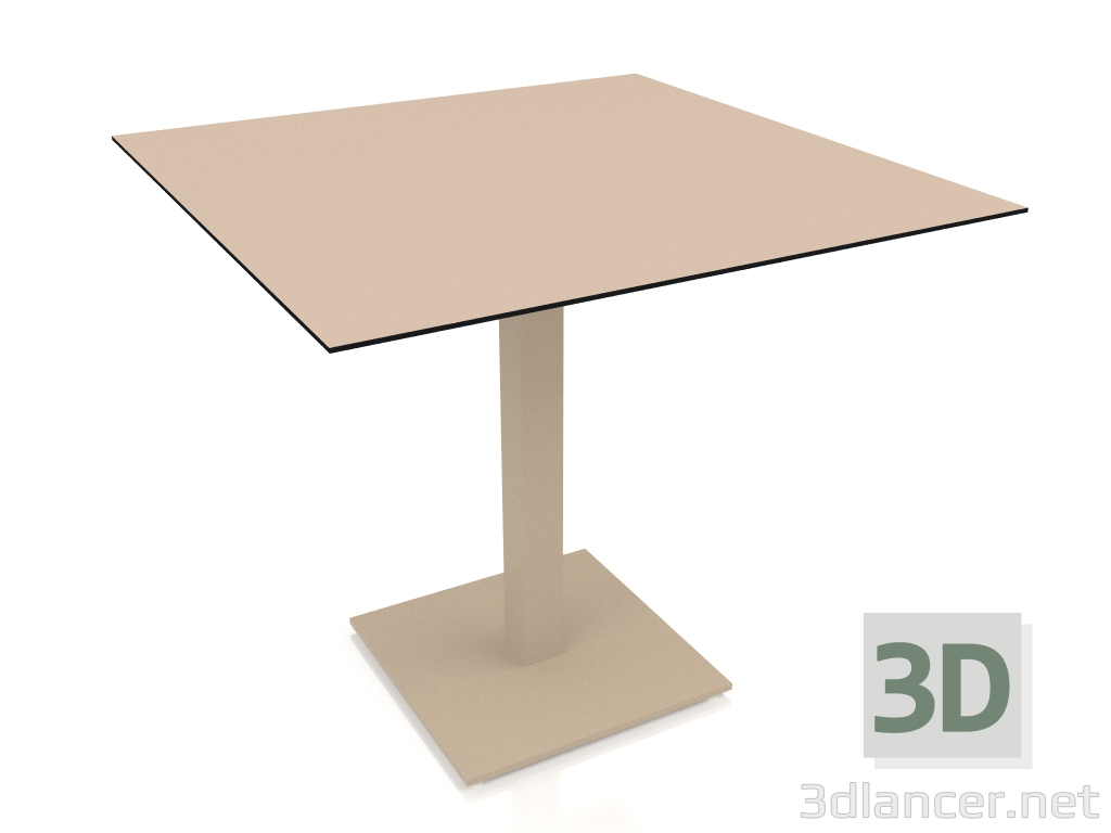 modèle 3D Table à manger sur pied colonne 80x80 (Sable) - preview