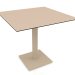 modello 3D Tavolo da pranzo su gamba a colonna 80x80 (Sabbia) - anteprima