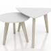 modèle 3D Ensemble de table basse (chêne éclairci) - preview