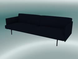 Sofa Triple Outline (Vidar 554, Schwarz)