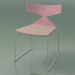 3D modeli İstiflenebilir sandalye 3711 (bir kızakta, bir yastık ile, Pembe, CRO) - önizleme
