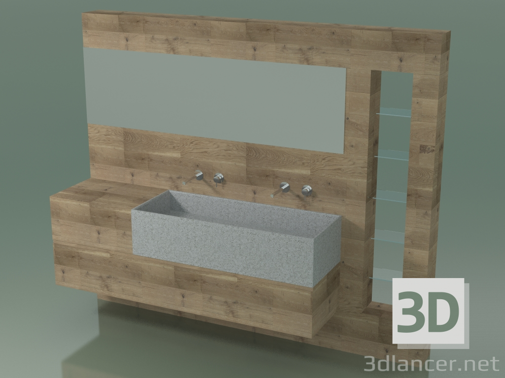 Modelo 3d Sistema de decoração de banheiro (D13) - preview