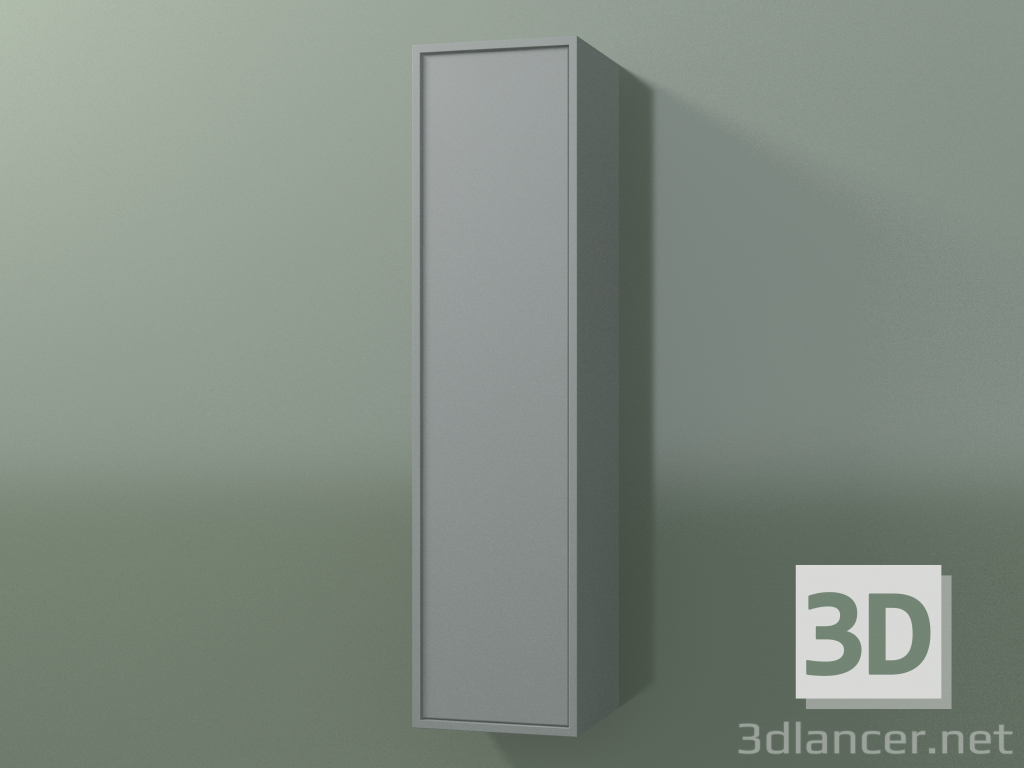 modèle 3D Élément mural avec 1 porte (8BUACCD01, 8BUACCS01, gris argenté C35, L 24, P 24, H 96 cm) - preview