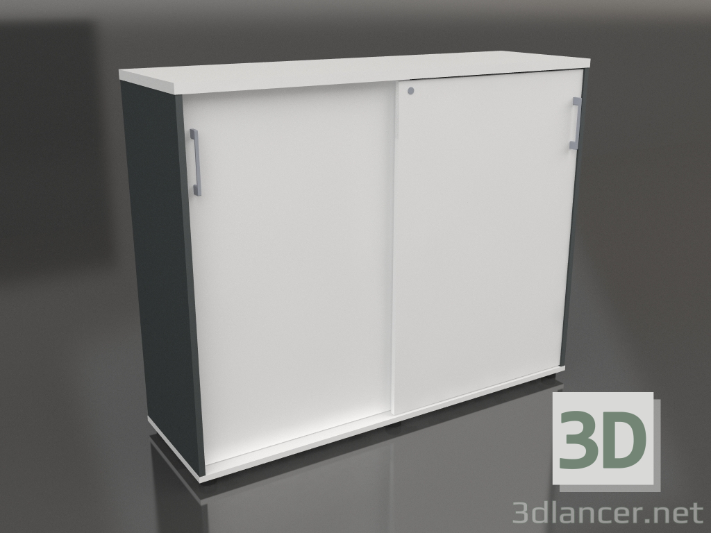 3D modeli Sürgü kapaklı dolap Standart A3P14 (1410x432x1129) - önizleme