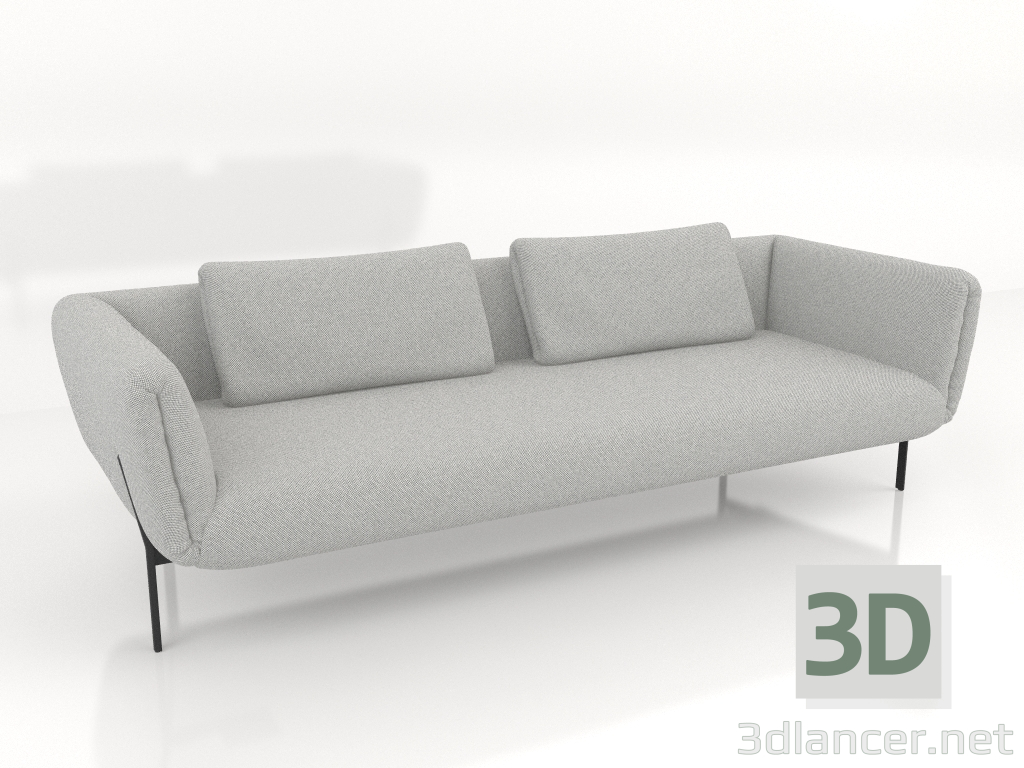 3 डी मॉडल 3-सीटर सोफा (विकल्प 2) - पूर्वावलोकन
