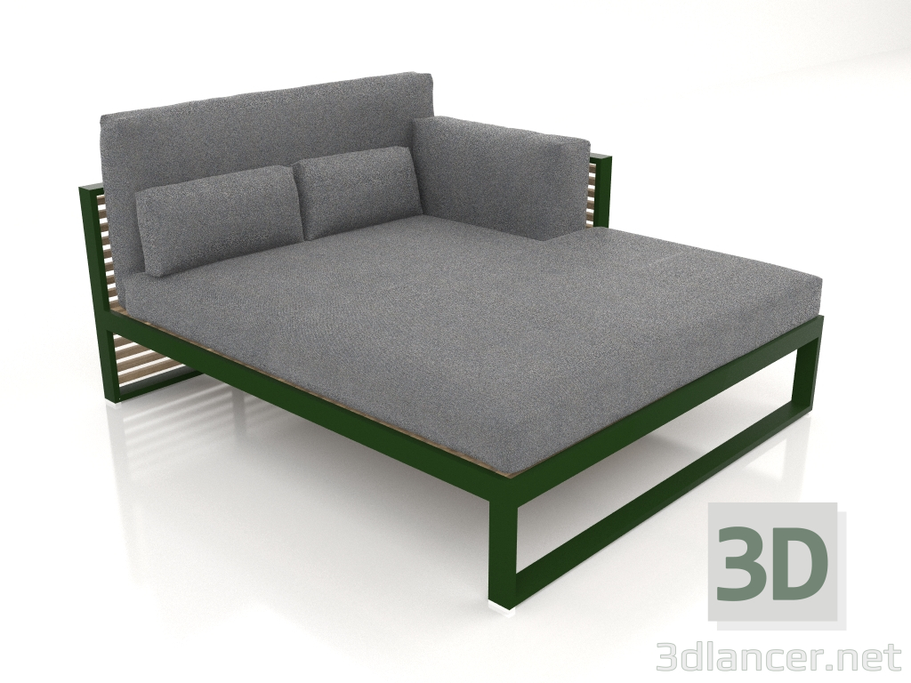 3D modeli XL modüler kanepe, 2. bölüm sağ, yüksek arkalık (Şişe yeşili) - önizleme