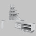 3 डी मॉडल डेस्क काण्ड आधुनिक - पूर्वावलोकन