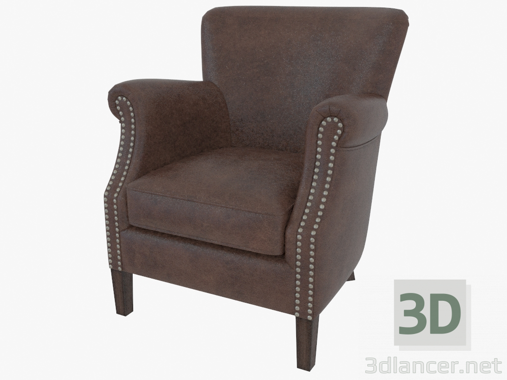 3d модель Кресло кожаное ROLAND ARMCHAIR (602.019-L07) – превью