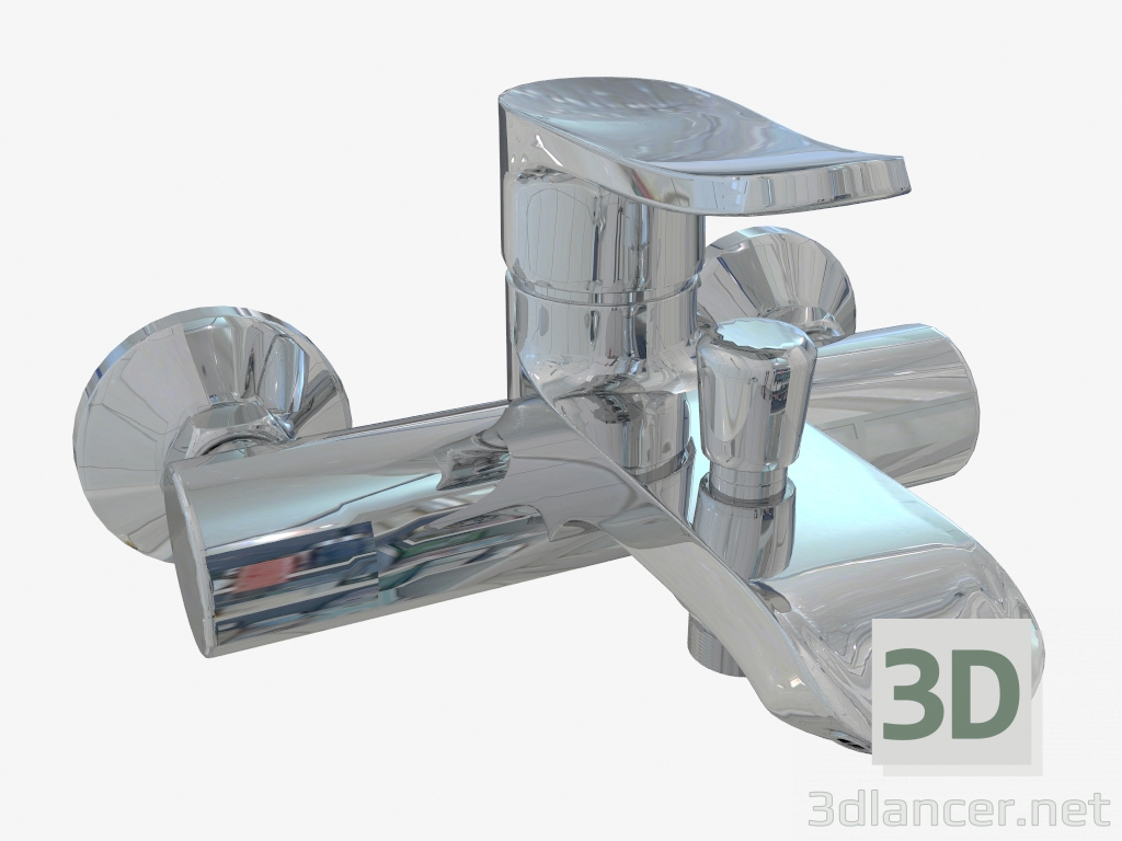 3D modeli Duvara monte banyo bataryası, duş seti Werbena (BCW 010M) - önizleme