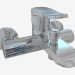3D modeli Duvara monte banyo bataryası, duş seti Werbena (BCW 010M) - önizleme