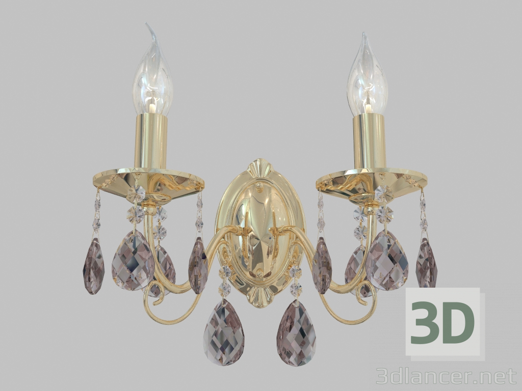 3D Modell Wandlampe (10802A Gold) - Vorschau