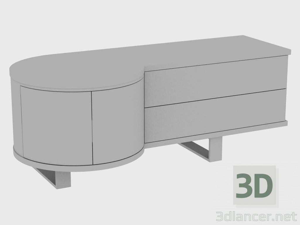 modèle 3D Curbstone COURBET ROUND (162Х70Х61) - preview