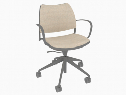 Office chair with black frame (on casters)