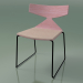 3D Modell Stapelbarer Stuhl 3711 (auf einem Schlitten mit Kissen, Pink, V39) - Vorschau