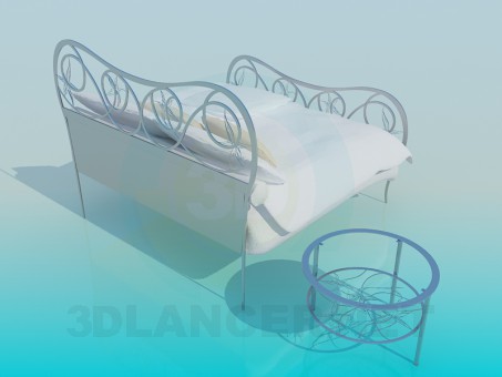 modelo 3D Cama - escuchar modelo 3D Cama - escuchar