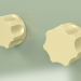 3D modeli Duvara monte 2 karıştırma kapatma vanası seti (17 63 V, OC) - önizleme