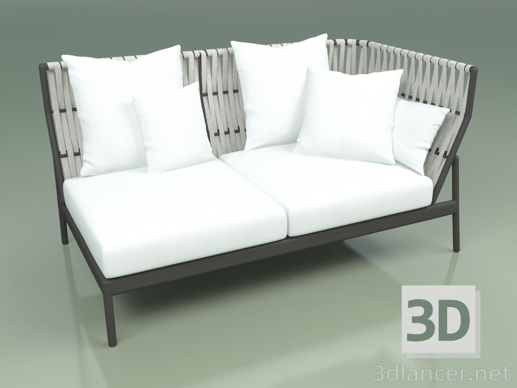 modello 3D Modulo divano sinistro 105 (Belt Clay) - anteprima