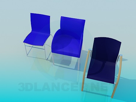 Modelo 3d Cadeiras de escritório - preview