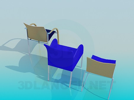 3d модель Стулья в офис – превью 3d модель Стулья в офис – превью
