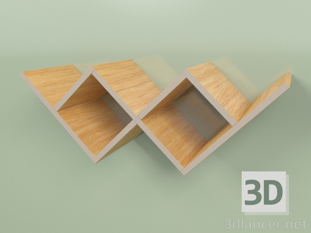 modello 3D Scaffale Woo Shelf (caffè) - anteprima