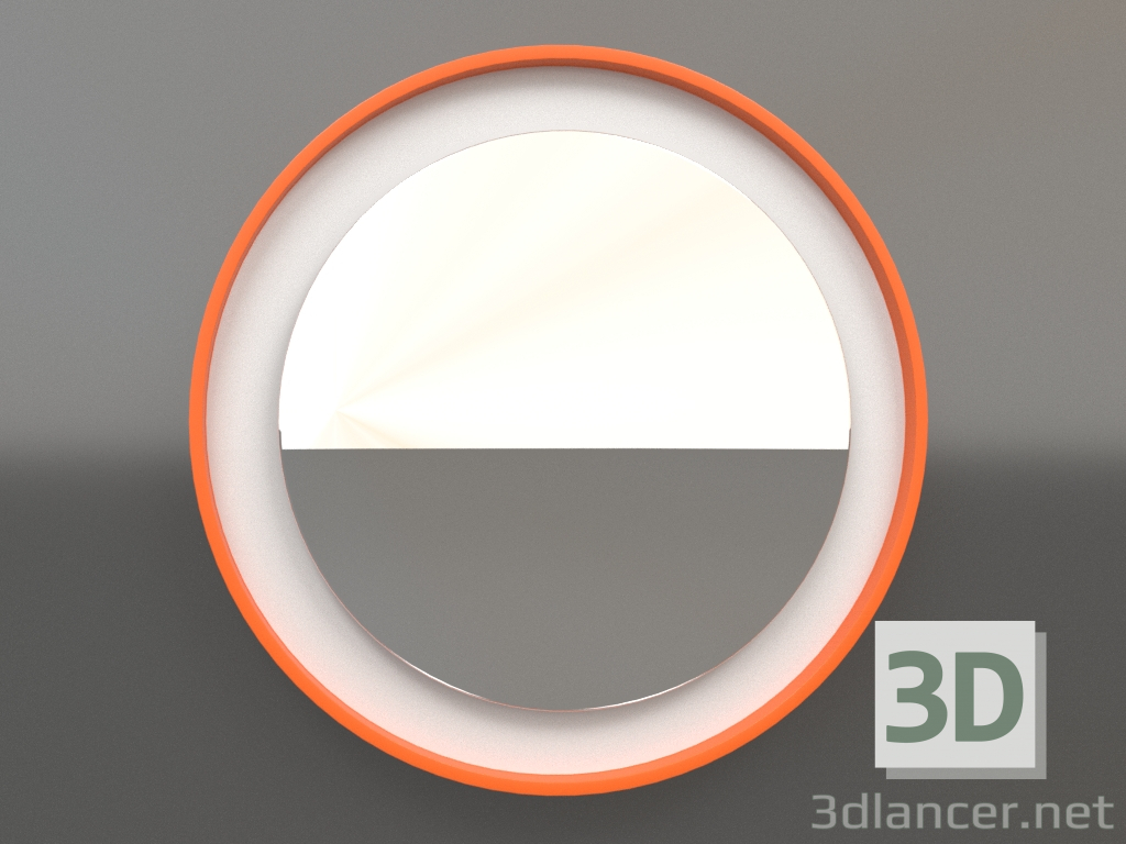 modèle 3D Miroir ZL 19 (D=568, blanc, orange vif lumineux) - preview