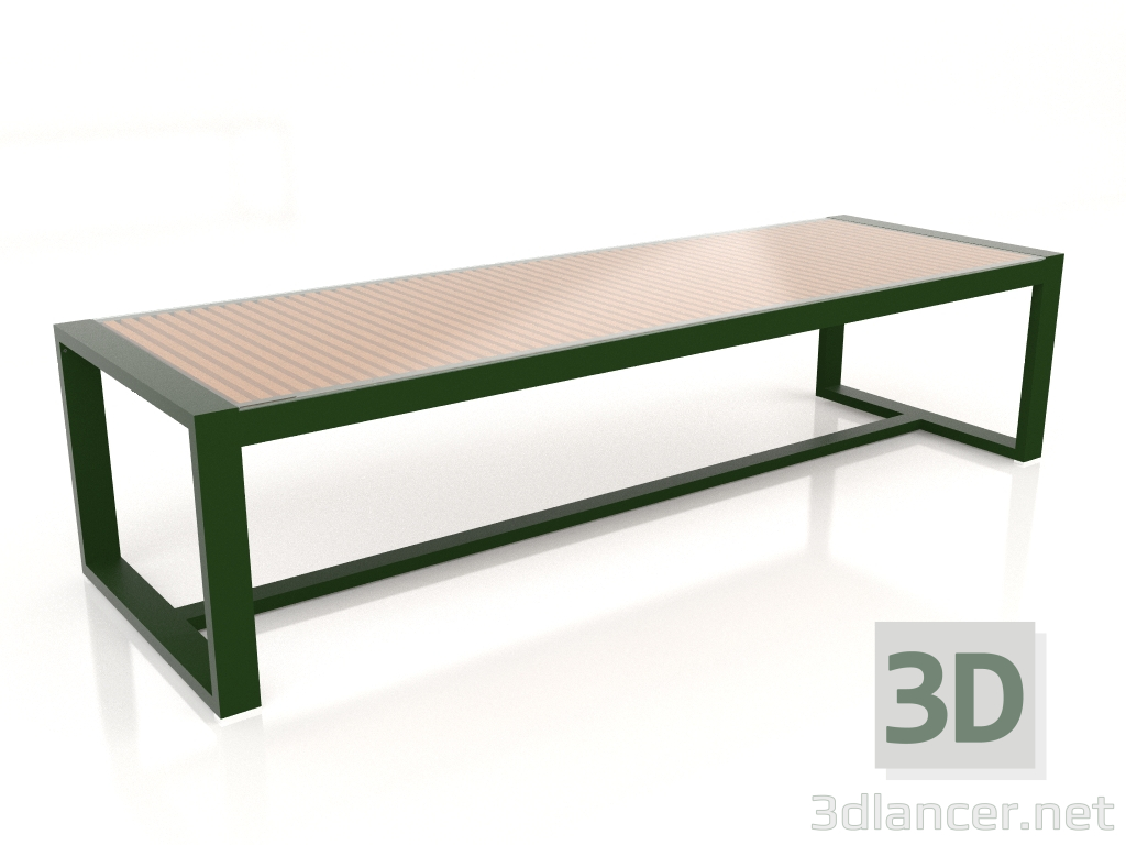 3d model Dining table with glass top 307 (Bottle green) - preview