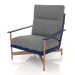 3d model Club chair (Night blue) - preview