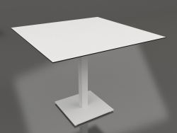 Mesa de jantar com perna de coluna 90x90 (cinza)