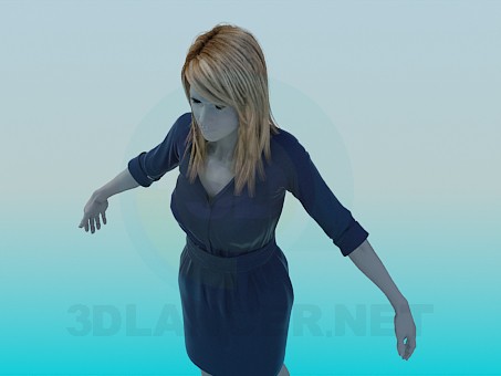 3d модель Манекен в платье – превью 3d модель Манекен в платье – превью