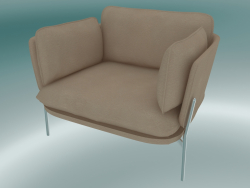 Chair Cloud (LN1, 84x100 H 75cm, Gambe cromate, Pelle - Anilina di seta)