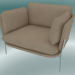 3D modeli Sandalye Bulutu (LN1, 84x100 H 75cm, Krom ayaklar, Deri - İpek anilin) - önizleme