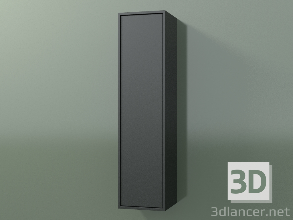 3d модель Настінна шафа з 1 дверцятами (8BUAСCD01, 8BUAСCS01, Deep Nocturne C38, L 24, P 24, H 96 cm) – превью