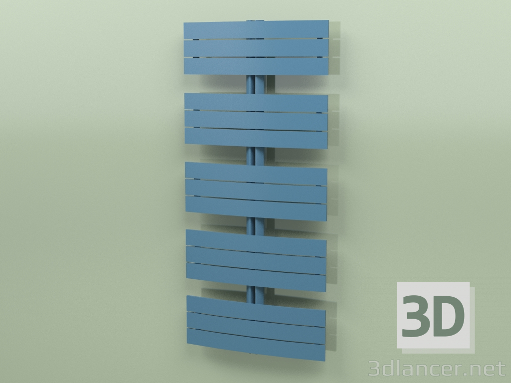 3d model Heated towel rail - Apolima (1430 x 650, RAL - 5001) - preview