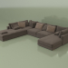 3D modeli Köşe kanepe Adriana - önizleme