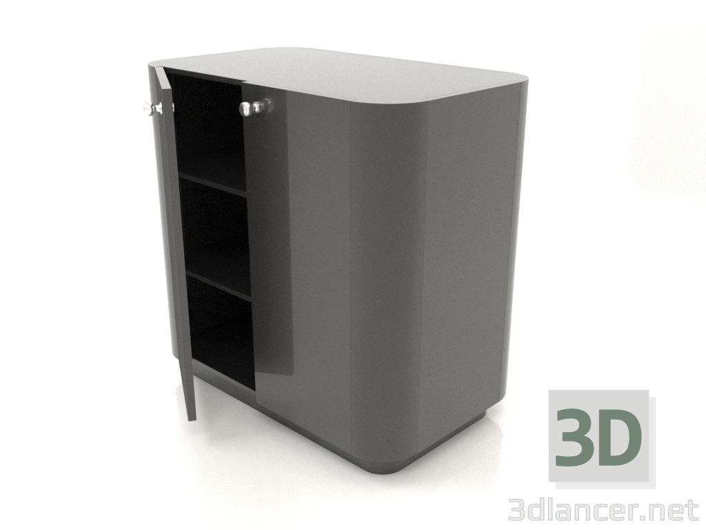 3d model Cabinet TM 031 (ajar) (660x400x650, black plastic) - preview