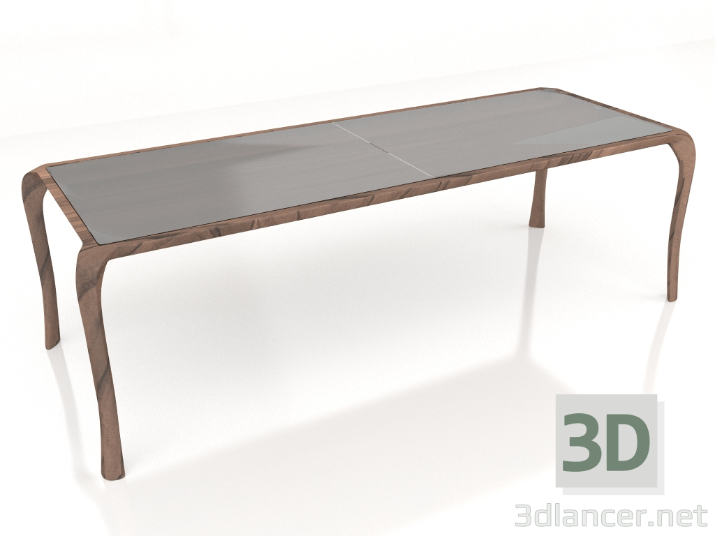 3d model Dining table Whity rectangular (glass) 250х96 - preview