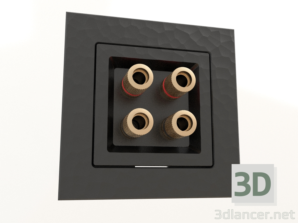 3D modeli Akustik soket (çekiç siyahı) - önizleme
