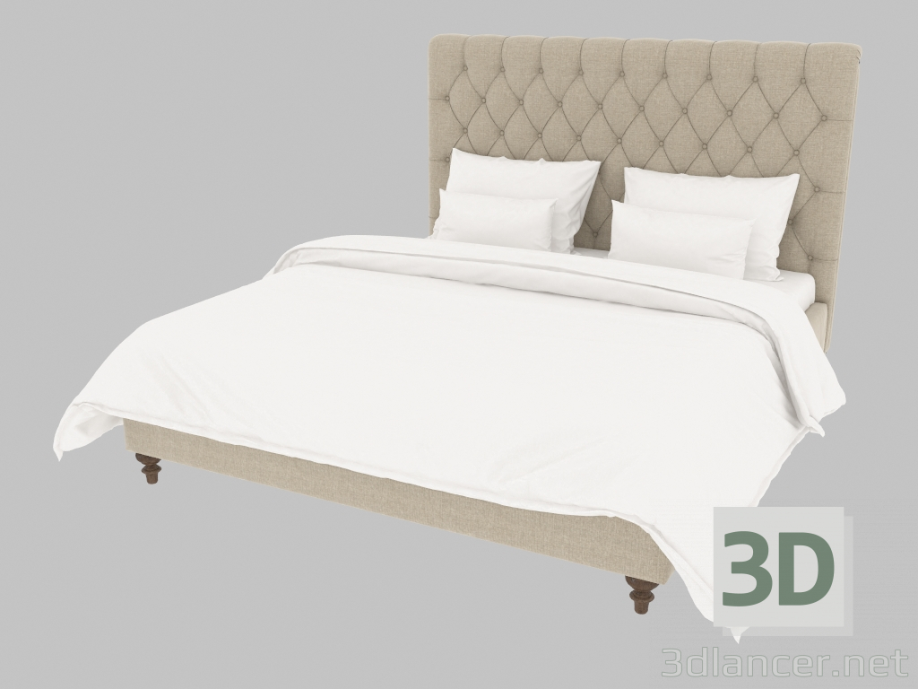 3 डी मॉडल डबल बेड मैडलेन किंग आकार (201.007) - पूर्वावलोकन