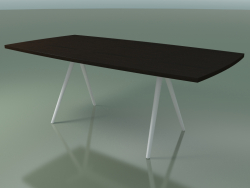 Tavolo a forma di sapone 5433 (H 74 - 100x200 cm, gambe 150 °, impiallacciato L21 wengè, V12)
