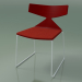 3d model Stackable chair 3711 (on a sled, with a pillow, Red, V12) - preview
