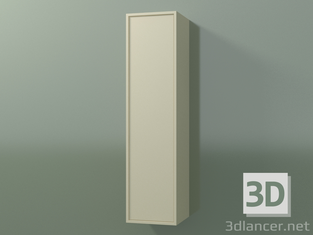 3D Modell Wandschrank mit 1 Tür (8BUACCD01, 8BUACCS01, Knochen C39, L 24, P 24, H 96 cm) - Vorschau