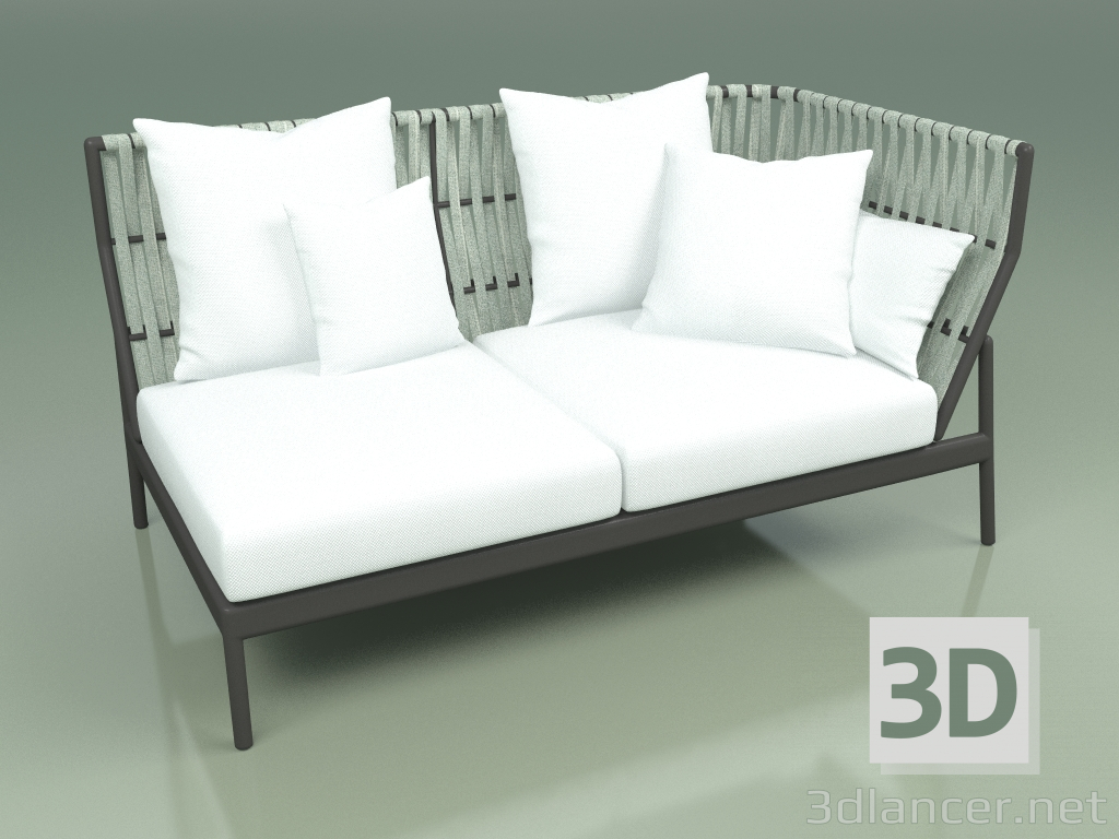 3D Modell Sofamodul links 105 (Gürtel Mint) - Vorschau