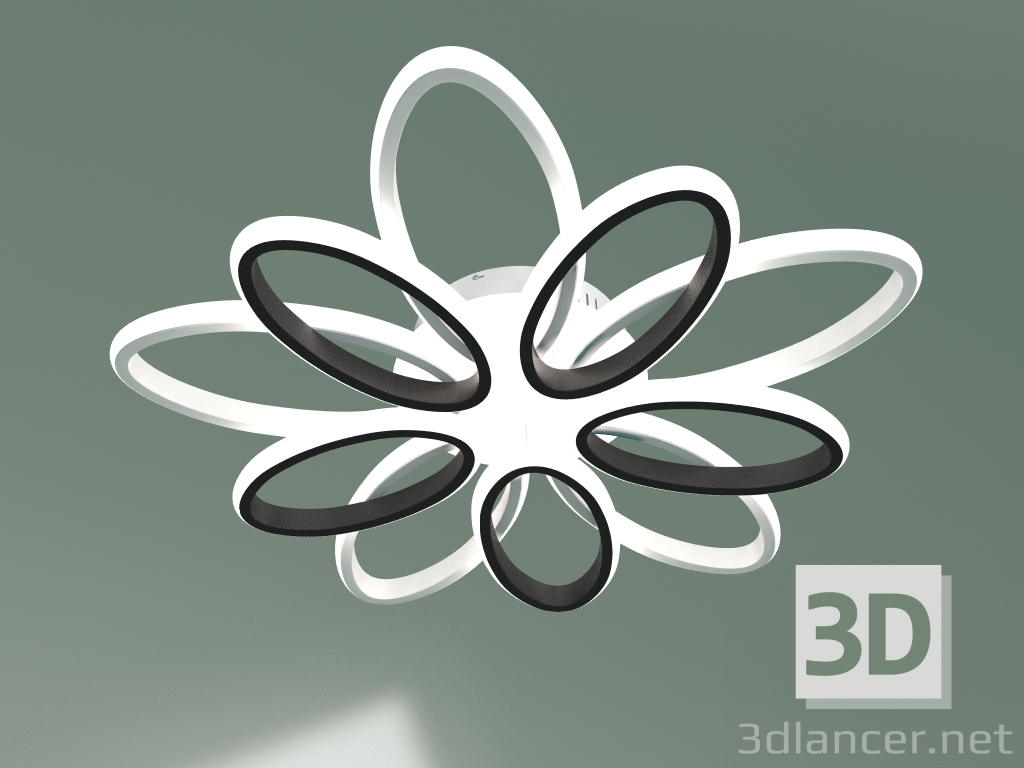modello 3D Lampada da soffitto 90137-10 (bianco-nero) - anteprima