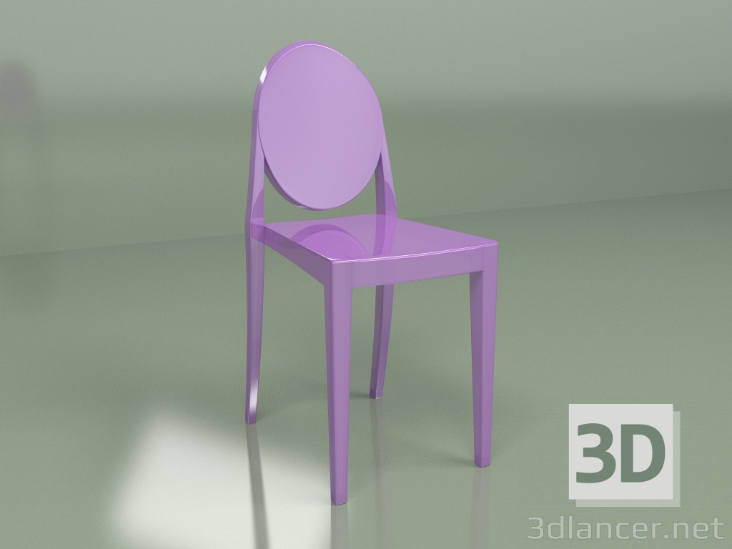 modello 3D Sedia Vittoria (viola) - anteprima