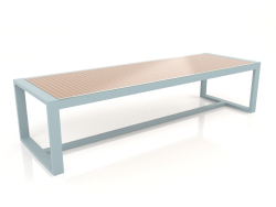 Dining table with glass top 307 (Blue gray)