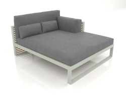 XL modular sofa, section 2 right, high back (Cement gray)