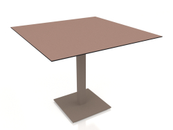 Mesa de jantar com perna de coluna 90x90 (Bronze)