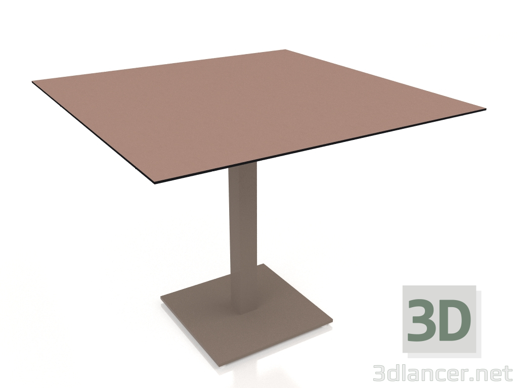 modèle 3D Table à manger sur pied colonne 90x90 (Bronze) - preview