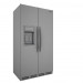 3d холодильник Side by Side 3DS модели модель купить - ракурс